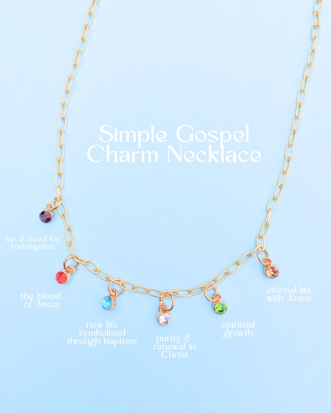 simple gospel charm necklace